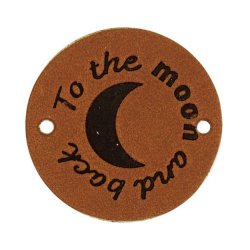 Durable Leren Label To the Moon and Back rond 3,5cm