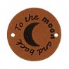5x Durable Leren Label To the Moon and Back rond 3,5cm