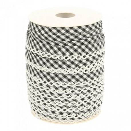 Biaisband met kant ruit 71446