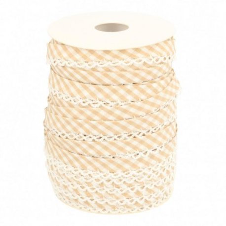 Biaisband met kant ruit 71446 004