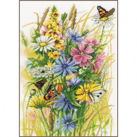 TELPAKKET KIT WILDE BLOEMEN EN VLINDERS  PN-0199708