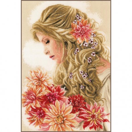 Linnen TELPAKKET KIT DAME MET DE DAHLIA'S PN-0172683