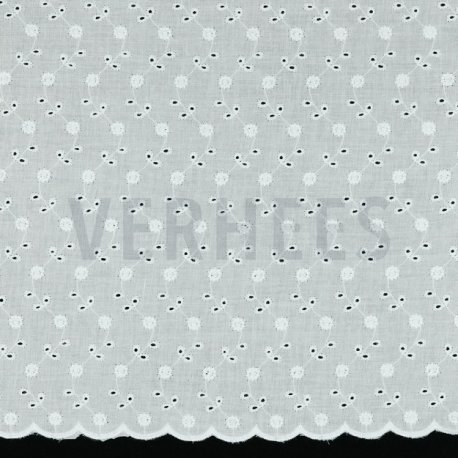 Broderie van Poplin Katoen 206281 wit 5003