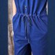 Stof kan voor Jumpsuit model 8 uit Knipmode april 2023 Jeans Denim Spijkerstof Stretch uni 02194V Blauw 036