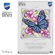 KRUISSTEEKKUSSEN KIT VLINDER TUSSEN BLOEMEN  PN-0199095