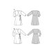 Burda 5933 Jurken van katoen, Viscose, Crepe of Stofmenging
