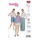 Burda 5887 Blouses van Katoen, Viscose, Crepe of Linnen