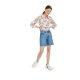 Burda 5887 Blouses van Katoen, Viscose, Crepe of Linnen