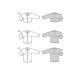 Burda 5887 Blouses van Katoen, Viscose, Crepe of Linnen