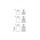 Burda 5891 Tops van Katoen, Viscose of Crepe