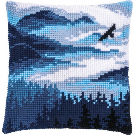 KRUISSTEEKKUSSEN KIT BLAUW LANDSCHAP  PN-0201595