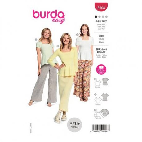 Burda 5908 Shirts van jersey