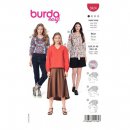 Burda 5924 Blouses van Katoen, Viscose, of Zijde