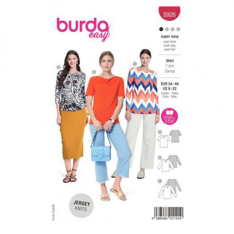 Burda 5926 Shirts van jersey