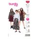 Burda 5978 Rokken van katoen, Viscose, Crepe of Stofmenging