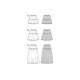 Burda 5978 Rokken van katoen, Viscose, Crepe of Stofmenging