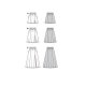 Burda 6027 Rokken van katoen, Viscose, Crepe of Stofmenging