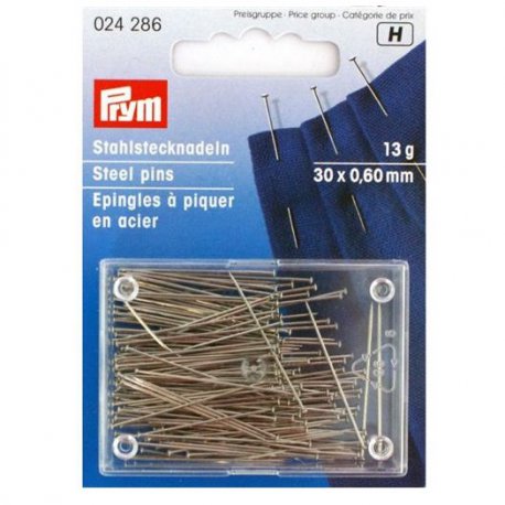 Spelden staal gehard No. 6 EF 0,60 x 30 mm zilverkleurig Prym 024286