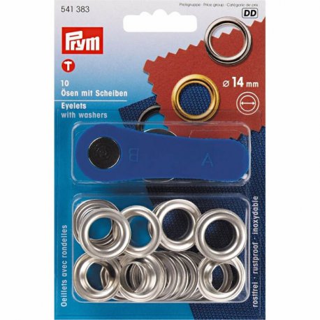 Prym Ringen en schijven 14mm zilver 541.383