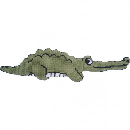 KRUISSTEEKVORMKUSSEN KIT MET RUG EVA M KROKODIL PN-0203089