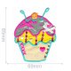 HKM Applicatie muffin met strikjes 69x85mm 10232324