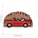 5x HKM Applicatie auto travels 105x57mm rood-beige 10227307