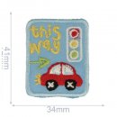 5x HKM Applicatie This way auto en verkeerslicht 34x41mm 10230619