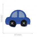 5x HKM Applicatie auto 41x26mm blauw 10230621