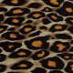 POLY VISCOSE JERSEY STOF DISCHARGE BEDRUKT PANTER 20103 Oranje 036