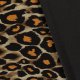 POLY VISCOSE JERSEY STOF DISCHARGE BEDRUKT PANTER 20103 Oranje 036