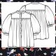 Stof kan voor blouse model 19B uit Knipmode oktober 2023 VISCOSE POPLIN STRETCH FLOWERS 05757V Navy 003