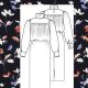 Stof kan voor jurk model 18 uit Knipmode oktober 2023 VISCOSE POPLIN STRETCH FLOWERS 05757V Navy 003