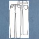 Stof voor Broek model 1 uit Knipmode oktober 2023 Jeans Denim Spijkerstof 4.5 ounz V 01785 blauw 002 gebleekt