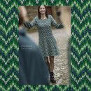 Stof voor jurk model A van Burda 6264 Zigzag gebreid 209599 groen 5034