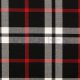 TARTAN Blok Stretch 03036V Zwart-wit-rood groot 010