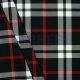 TARTAN Blok Stretch 03036V Zwart-wit-rood groot 010