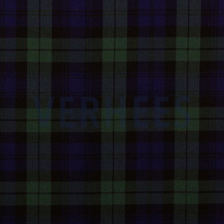 TARTAN Blok Stretch 03036V Zwart-blauw-groen groot 013