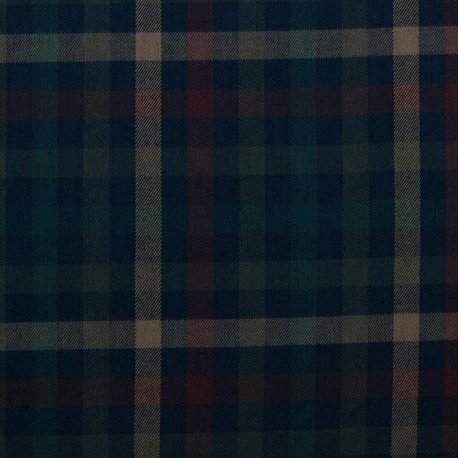 TARTAN Blok Stretch 03036V Navy-Rood-Camel-Groen  028