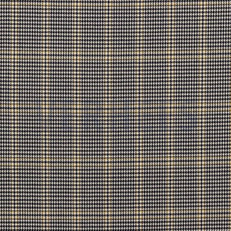TARTAN Blok Stretch 03036V Zwart-Wit-Oker 051