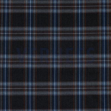 TARTAN Blok Stretch 03036V Grijs-Lichtblauw-wit 057