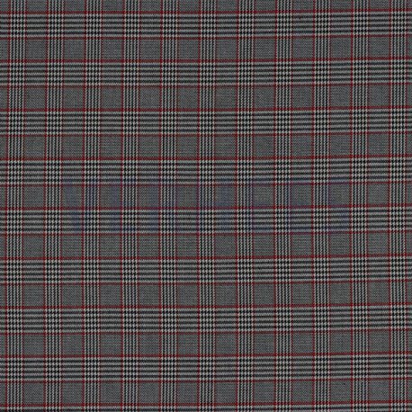 TARTAN Blok Stretch 03036V Zwart-Wit-Rood 060