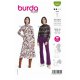 Burda 5863 Jurk en Blouse van katoen, crepe, viscose