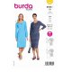 Burda 5861 jurkjes van crepe, stofmenging, wol