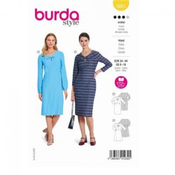 Burda 5861 jurkjes van crepe, stofmenging, wol