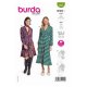 Burda 5885 jurkjes viscose , zijde, stofmenging