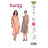 Burda 5899 Jurken van Katoen, stofmenging, Viscose of Zijde