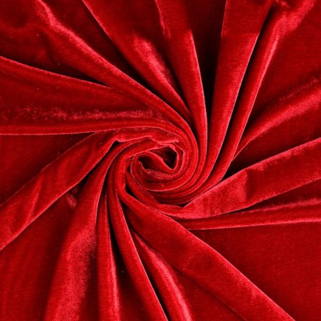 VELOURS STOF Stretch 200025 Rood 3019