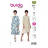 Burda 5948 Jurken van Viscose, Crepe, Mousseline