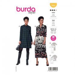 Burda 5959 Jurken van katoen, Viscose, Flanel of Zijde