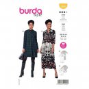 Burda 5959 Jurken van katoen, Viscose, Flanel of Zijde